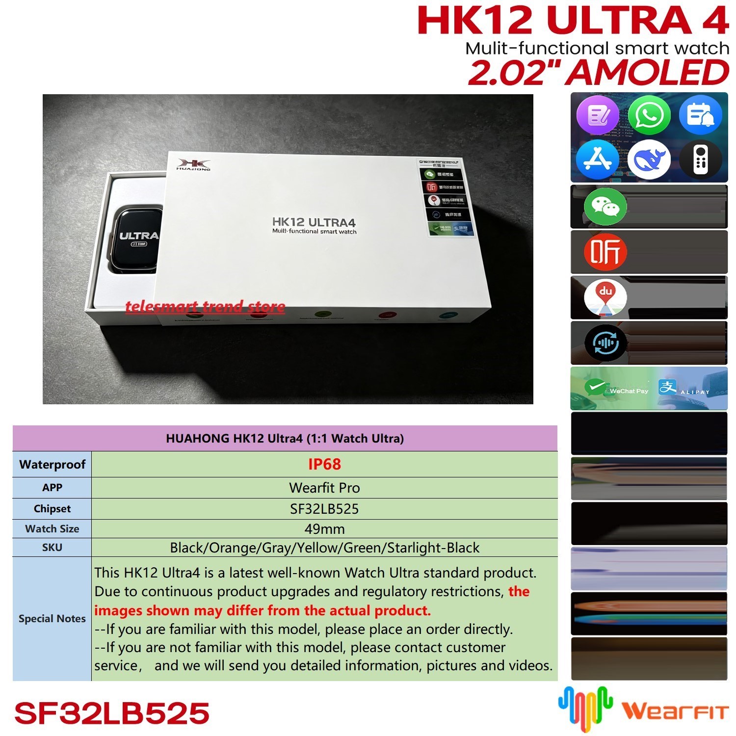 Smartwatch Nexus - Huahong Amoled HK12 Ultra4 Smartwatch Sport
