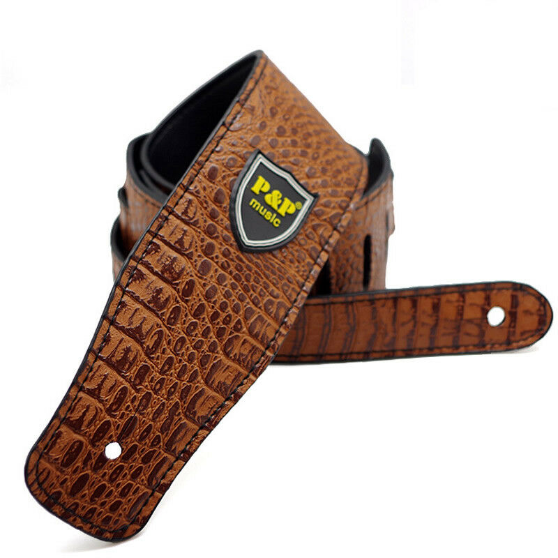 Leather Classic Strap - Pu Leather Classic Guitar Strap for
