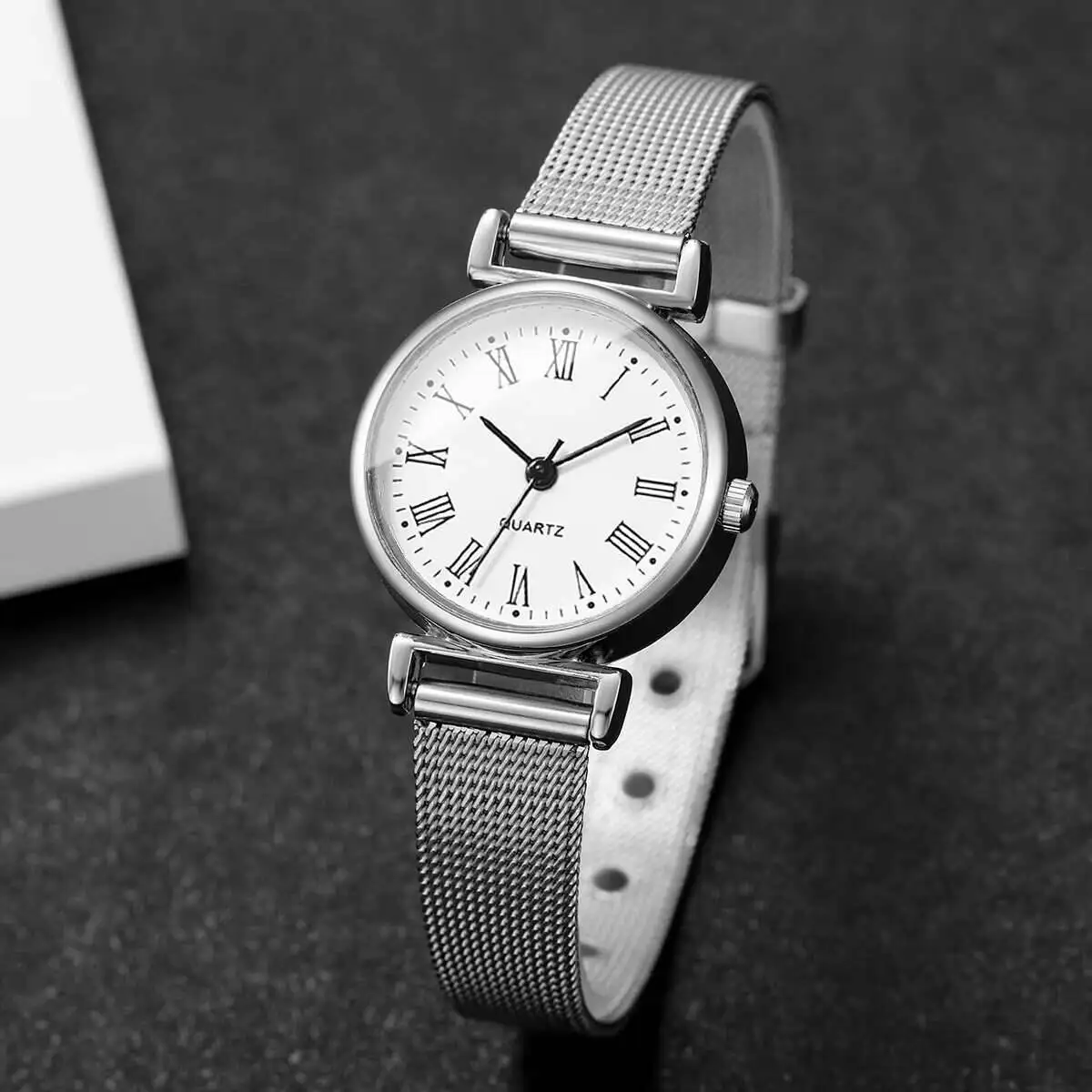 1/2PCS Fashion Women Watches C - Stainless Mesh Band ulasan dan harga