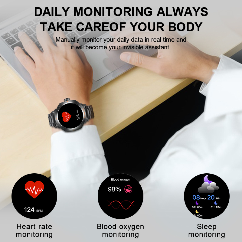 LIGE Men Earphone Smart Watch  - Smartwatch Headset ulasan dan harga