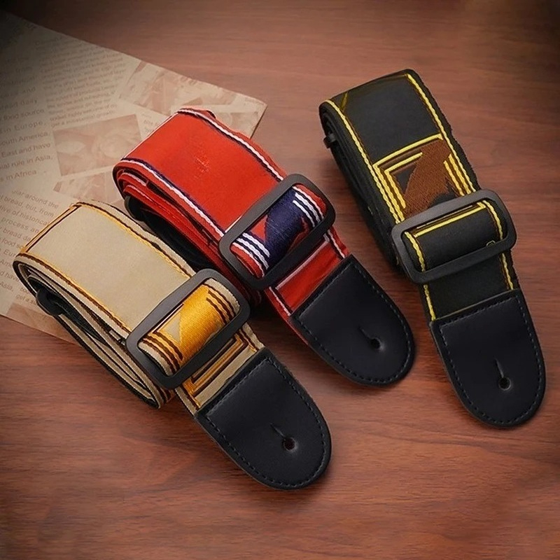 1pc Embroidery Guitar Strap Le - Leather Classic Strap ulasan dan harga