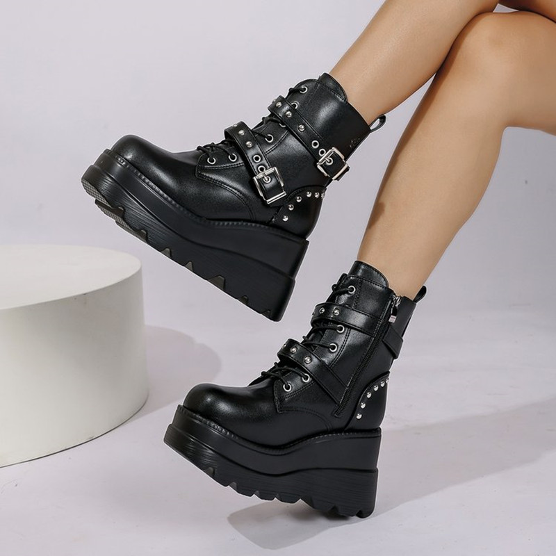 Women Leather Ankle Booties Wo - Leather Classic Strap ulasan dan harga