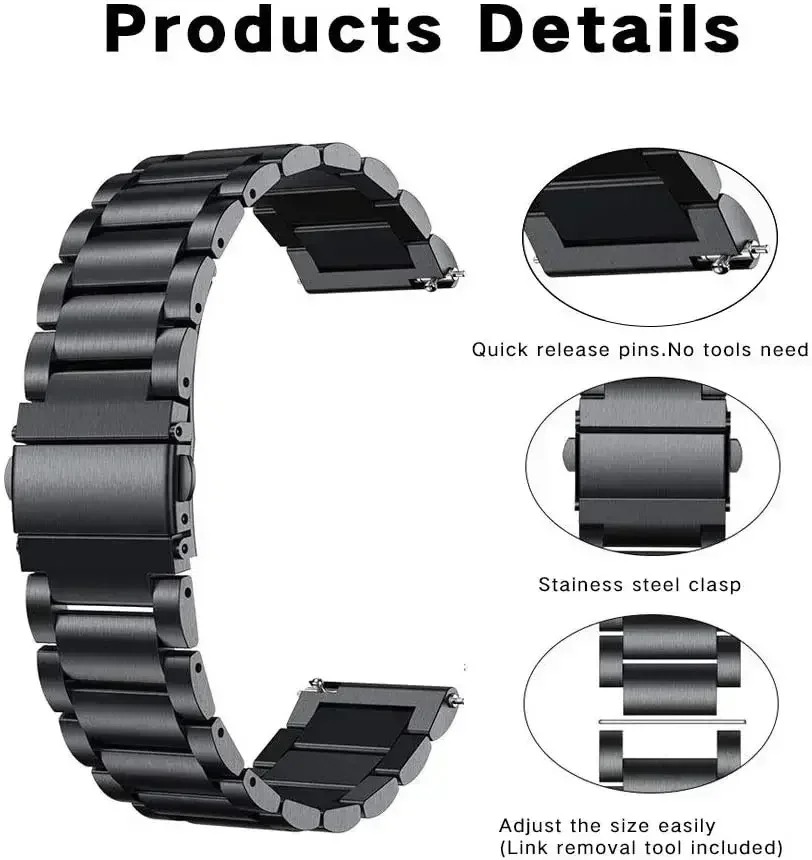 22mm Metal Stainless Steel Str - Xiaomi Smartwatch S4 Accessories ulasan dan harga