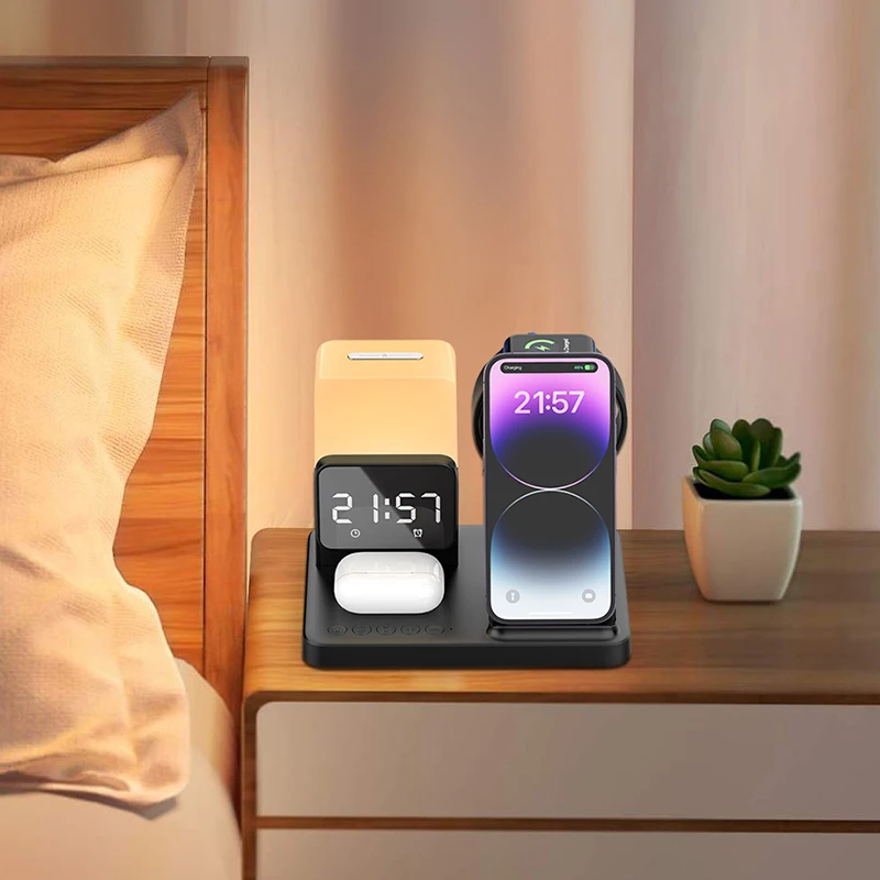 6 in 1 Wireless Charger Stand  - Smartwatch X12 ulasan dan harga