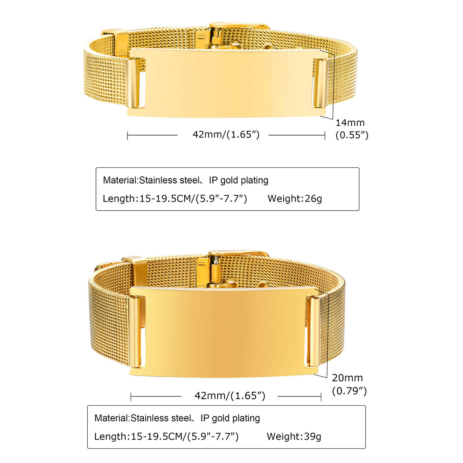 Personalized Photo Bracelet, S - Stainless Mesh Band ulasan dan harga