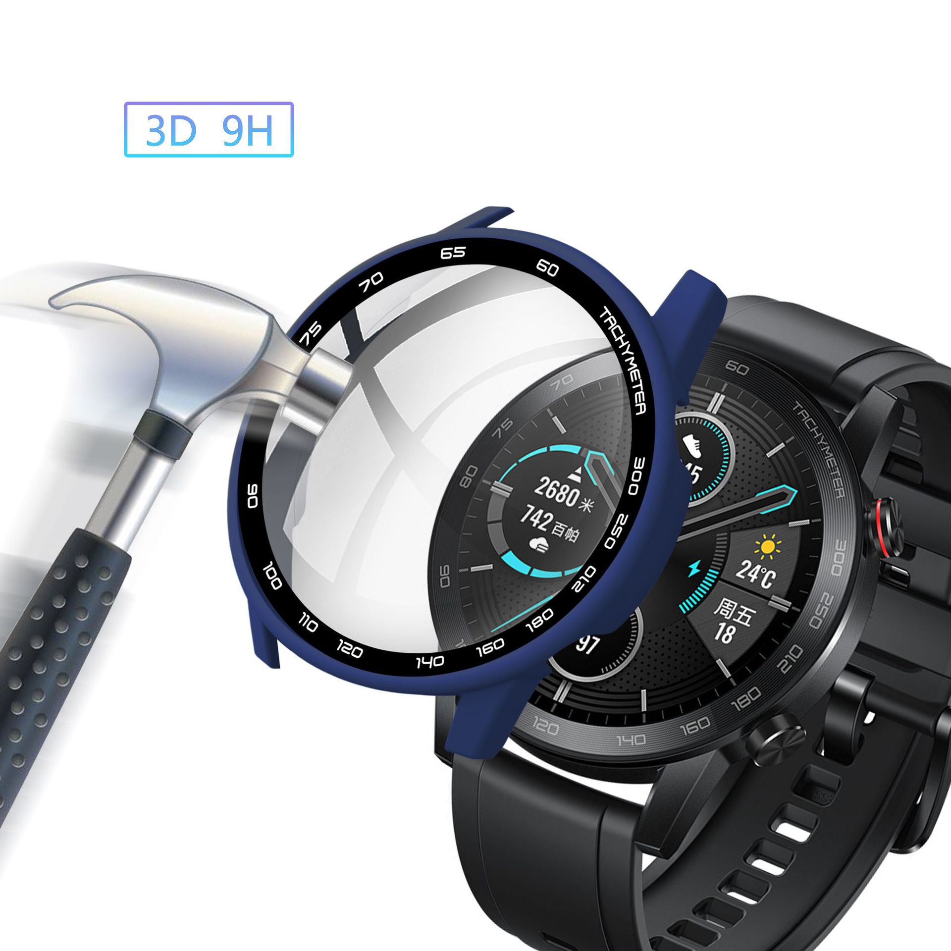 Hard Edge Glass Screen Protect - Motorola Smartwatch Accessories ulasan dan harga