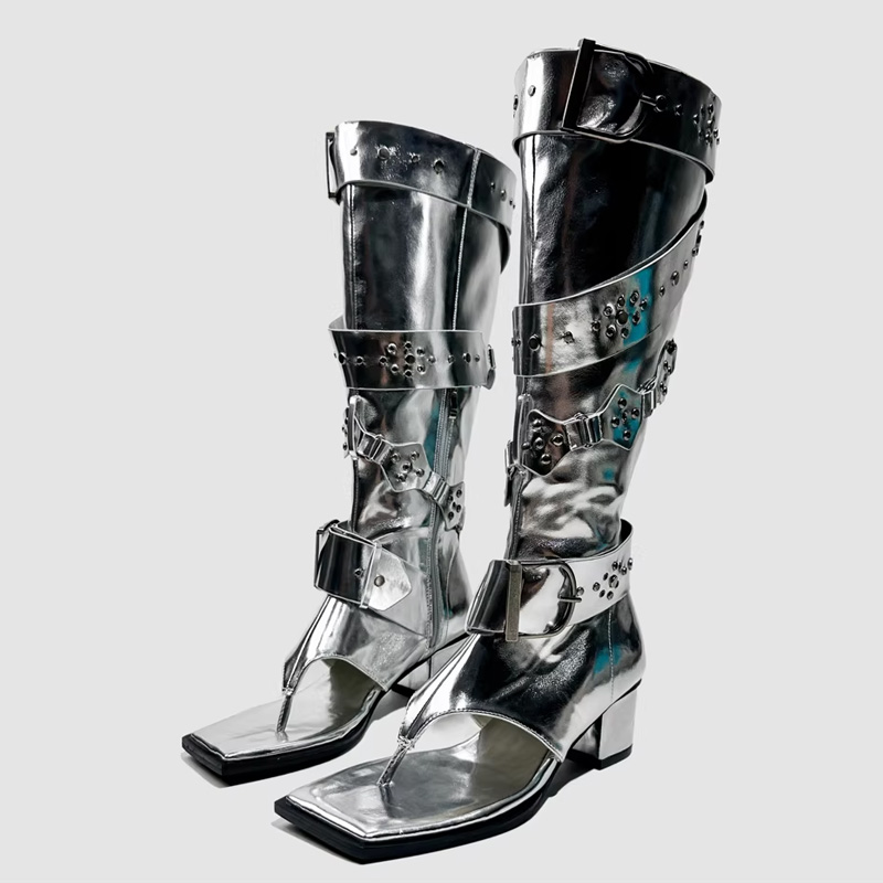 Punk Belt Buckle High Heels Sa - Leather Classic Strap ulasan dan harga
