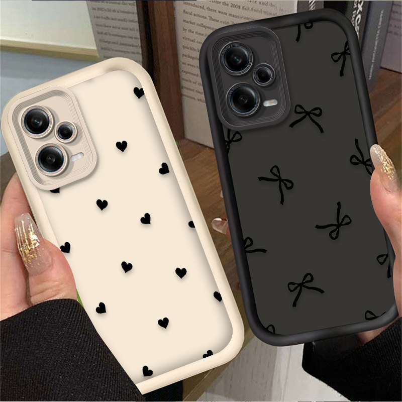 Black Love Heart Bowknot Phone - Xiaomi Redmi Note 14 ulasan dan harga