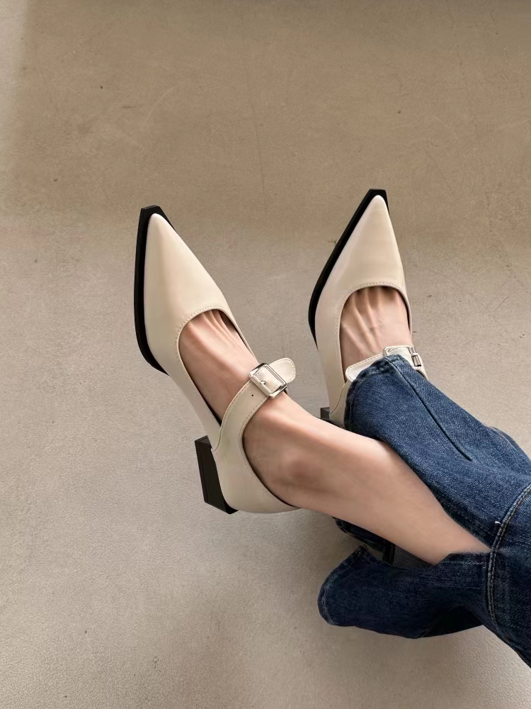 *Fashion Mary Jane Shoes Women - Leather Classic Strap ulasan dan harga