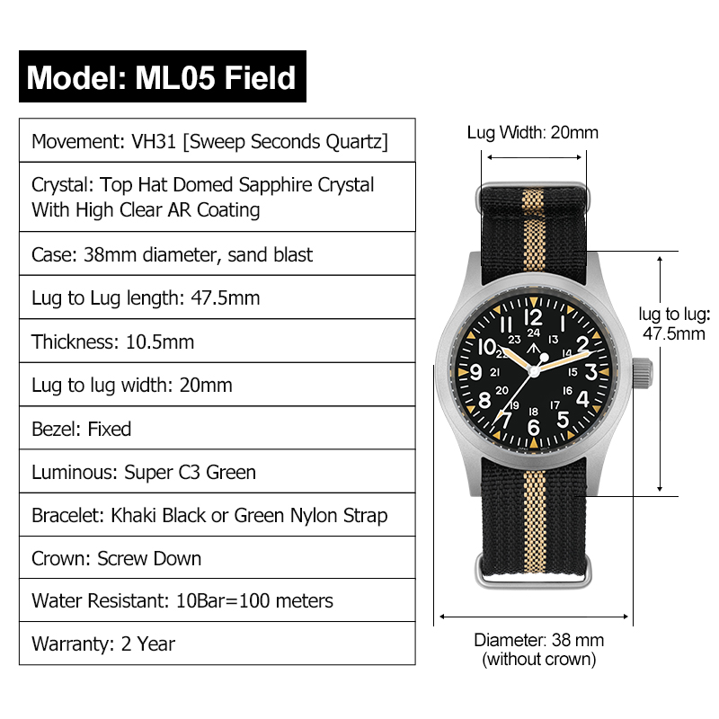 Militado ML05 Vintage Watch VH - Smartwatch Nexus ulasan dan harga