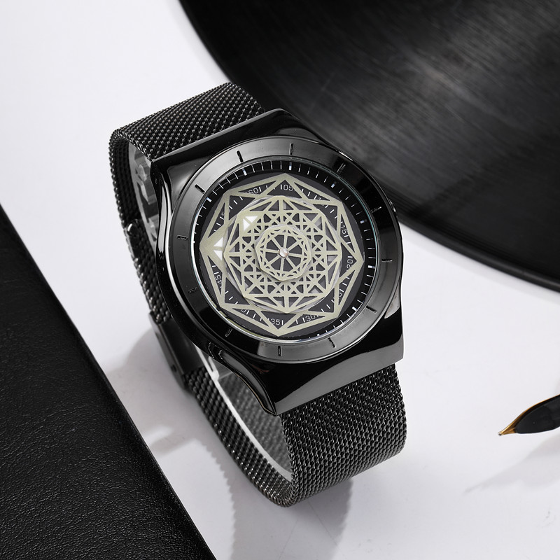 Watches Men Fasion Turntable N - Stainless Mesh Band ulasan dan harga